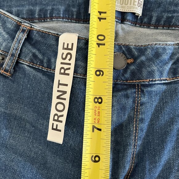 Route 66 Women's Flare Slim Fit Stretch Blue Denim Jeans Size 30 Mid Rise NWT - Picture 11 of 11